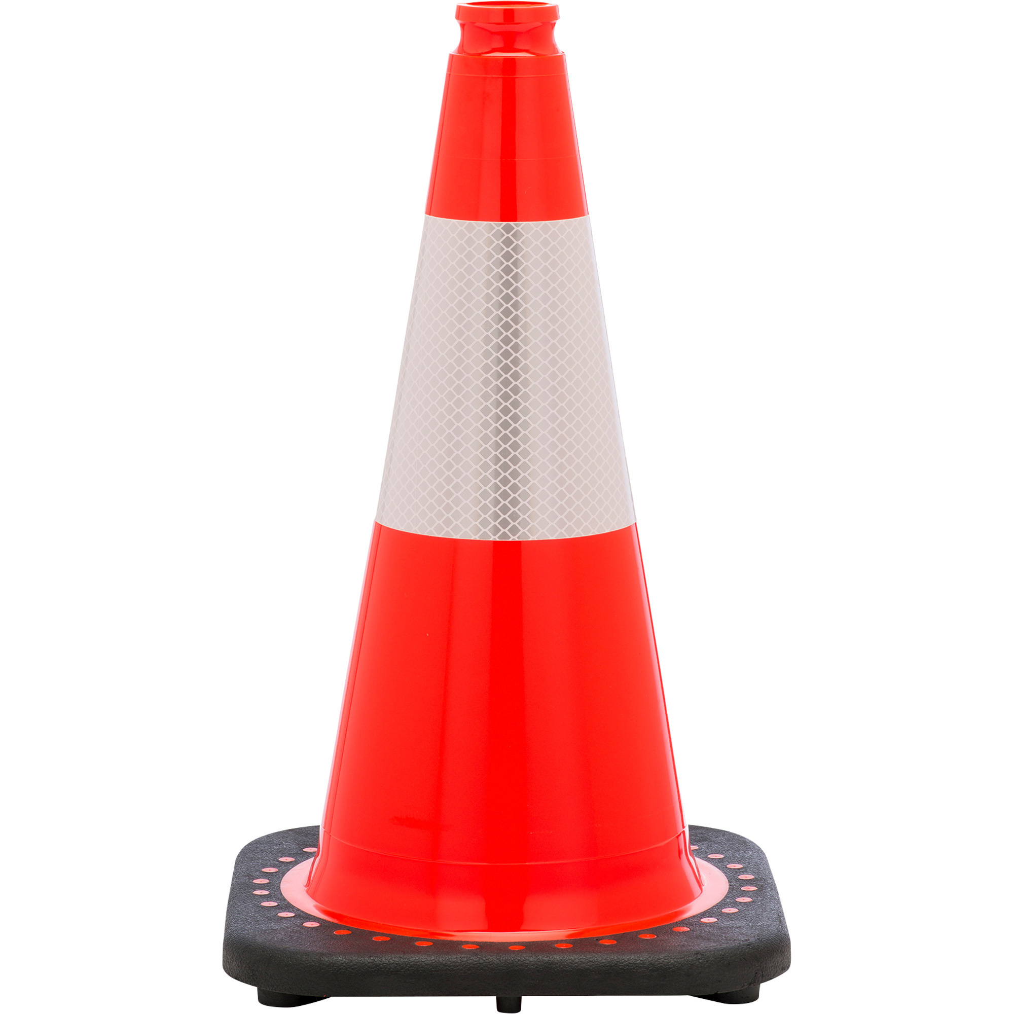 JBC Revolution Series Traffic Cone, Orange, With 3M Reflective Collar, 18in., Model# RS45015C3M6